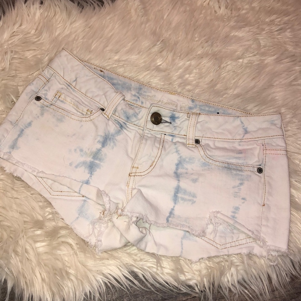 Whitewashed AEO jean shorts